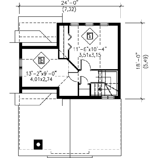 Floor Plan - Upper Floor Plan #25-2293