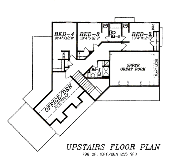 Dream House Plan - Traditional Floor Plan - Upper Floor Plan #405-184