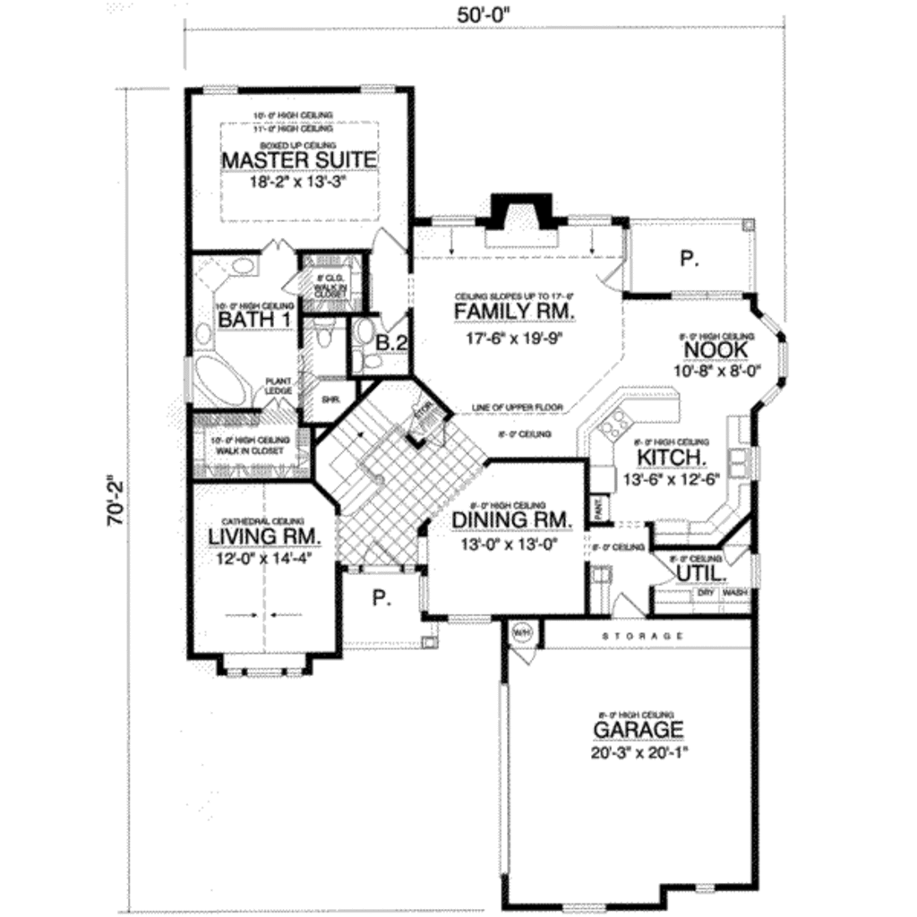 European Style House Plan 4 Beds 2.5 Baths 2500 Sq/Ft