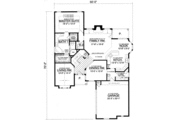 European Style House Plan - 4 Beds 2.5 Baths 2500 Sq/Ft Plan #40-364 