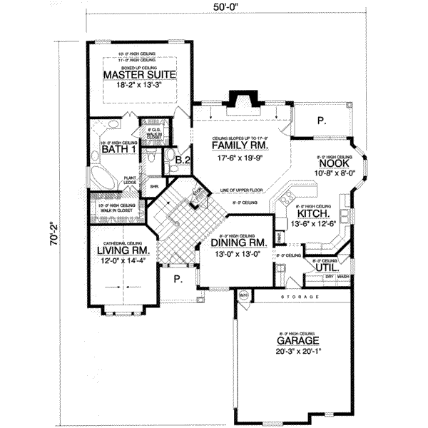 House Plan Design - European Floor Plan - Main Floor Plan #40-364