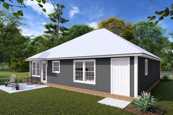 Exterior - Rear Elevation 1 for Cottage House Plan #20-1885 - 3 bed, 2 bath