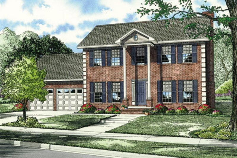 House Plan Design - Southern Exterior - Front Elevation Plan #17-2035