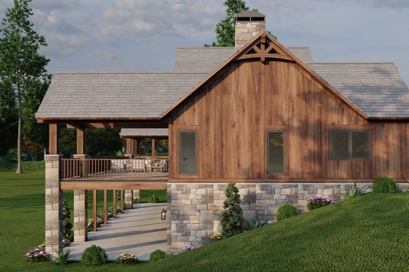 House Design - Exterior - Other Elevation 4 for Ranch House Plan #923-88 - 3 bed, 3.5 bath