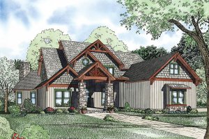 Craftsman Exterior - Front Elevation Plan #17-3323