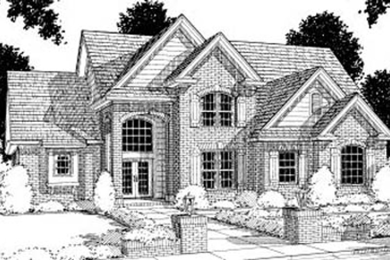 Architectural House Design - European Exterior - Front Elevation Plan #20-198