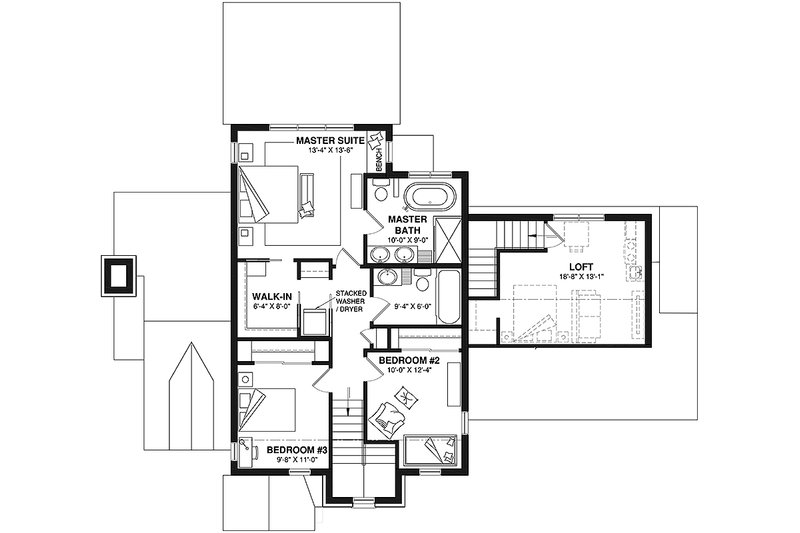 Dream House Plan - Floor Plan - Upper Floor for Country House Plan #23-2816 - 5 bed, 3.5 bath