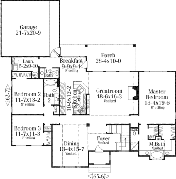 House Design - European Floor Plan - Main Floor Plan #406-114