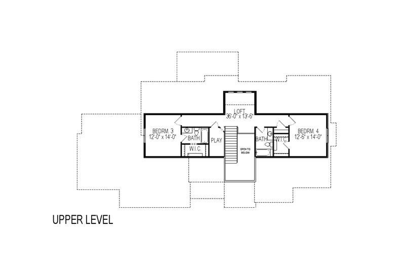 Architectural House Design - Floor Plan - Upper Floor for Craftsman House Plan #920-45 - 7 bed, 5 bath