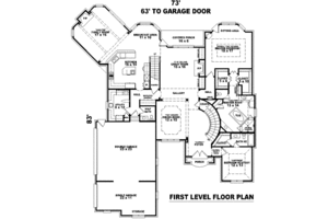 Floor Plan - Main Floor for European House Plan #81-1327 - 4 bed, 4 bath