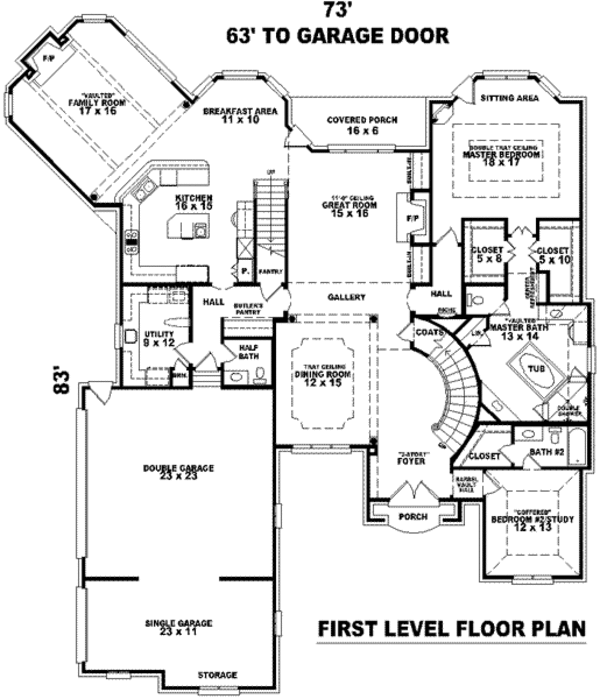 European Floor Plan - Main Floor Plan #81-1327