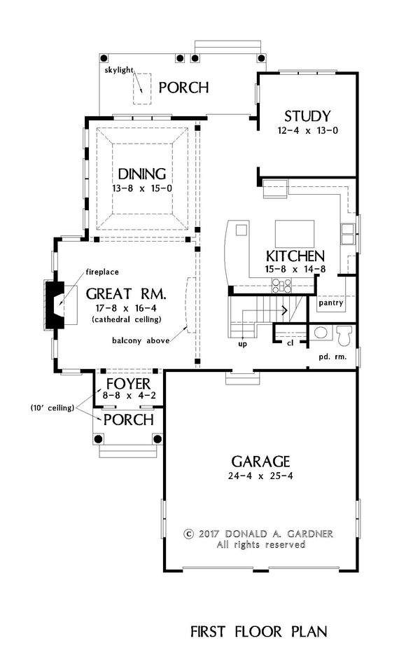 Architectural House Design - Traditional Floor Plan - Main Floor Plan #929-1045