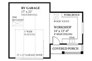 Traditional Style House Plan - 0 Beds 0 Baths 628 Sq/Ft Plan #118-174 