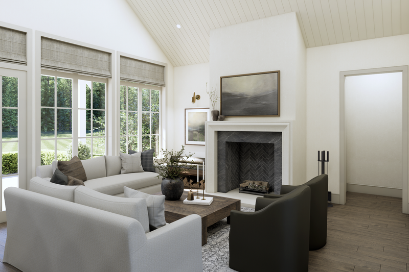 Home Plan - Interior - Family Room for Farmhouse House Plan #1114-122 - 3 bed, 2.5 bath