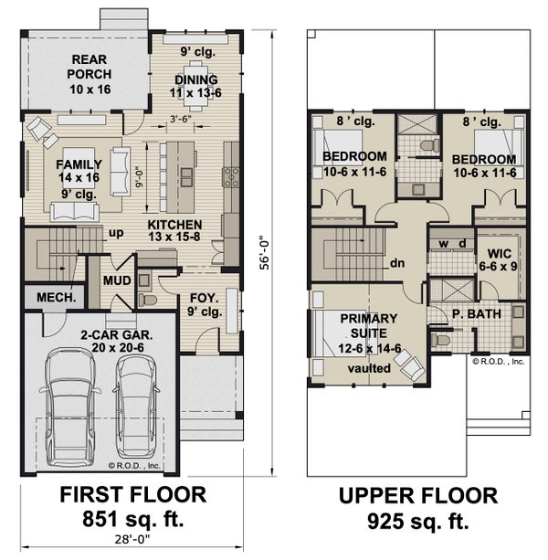 House Blueprint - Farmhouse Floor Plan - Main Floor Plan #51-1467