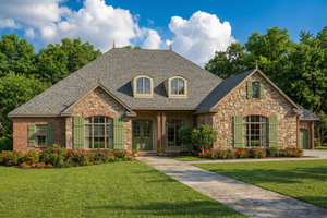 European Exterior - Front Elevation Plan #17-2456