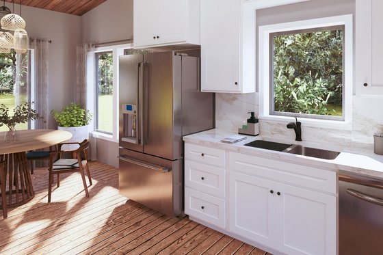 Interior - Kitchen for Modern House Plan #44-295 - 2 bed, 1 bath