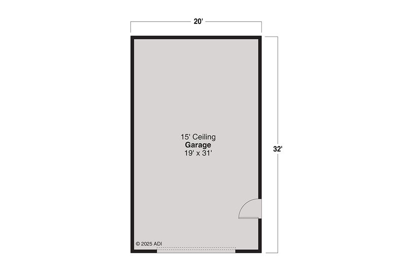 Architectural House Design - Floor Plan - Main Floor for Farmhouse House Plan #124-1413, 0 bath