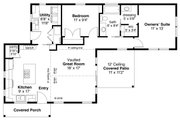 Traditional Style House Plan - 2 Beds 1 Baths 1080 Sq/Ft Plan #124-1114 