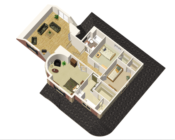 Victorian Floor Plan - Upper Floor Plan #25-4691