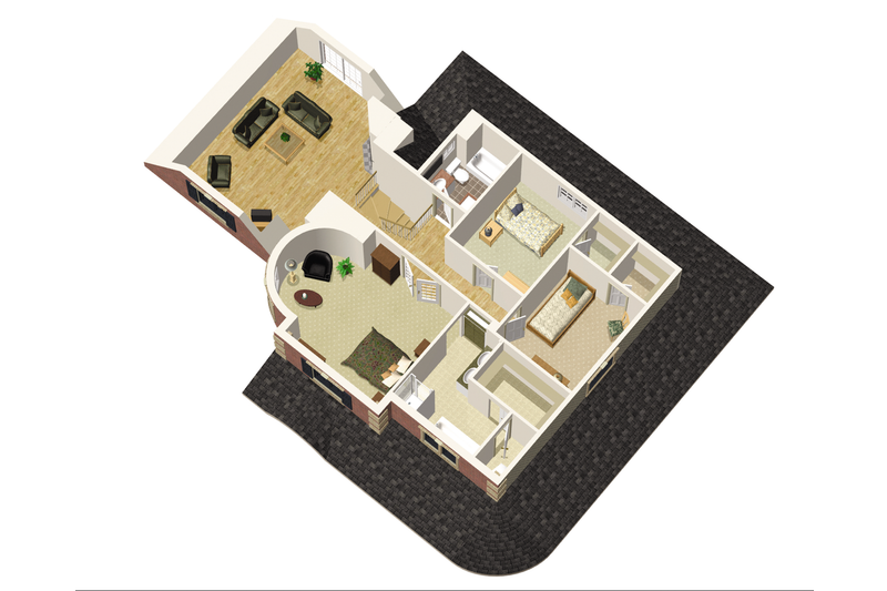 Dream House Plan - Floor Plan - Upper Floor 1 for Victorian House Plan #25-4691 - 3 bed, 2 bath