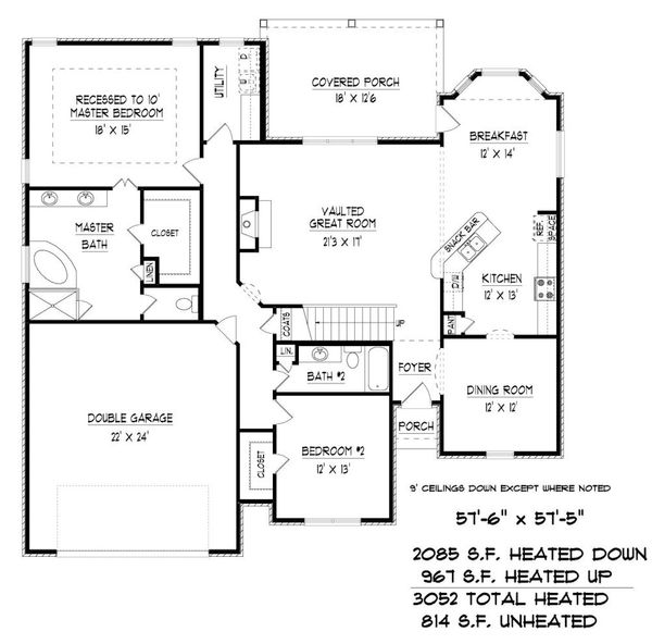 Traditional Floor Plan - Main Floor Plan #424-423