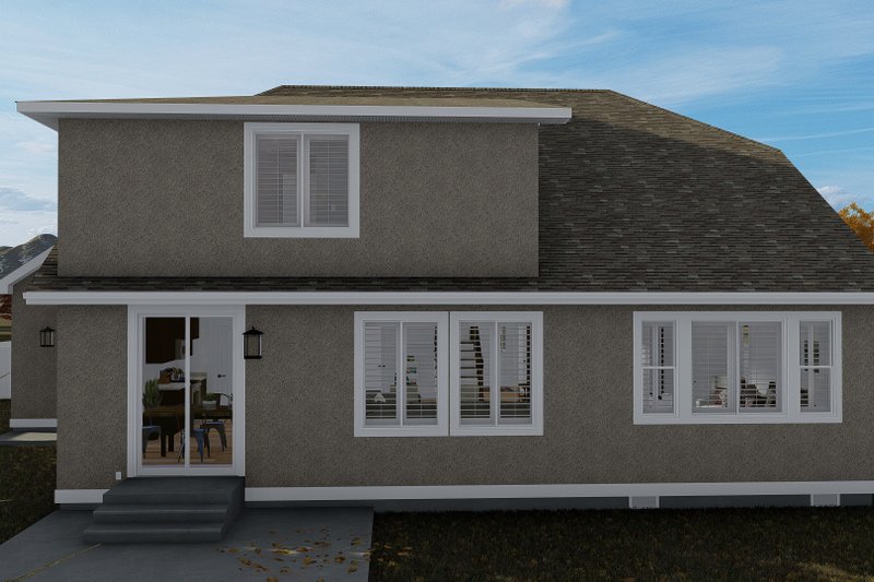 House Plan Design - Exterior - Rear Elevation for Craftsman House Plan #1060-50 - 4 bed, 3 bath