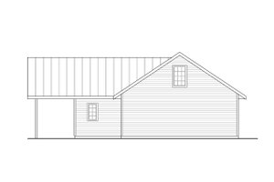 Exterior - Rear Elevation for Traditional House Plan #124-1324, 1 bath