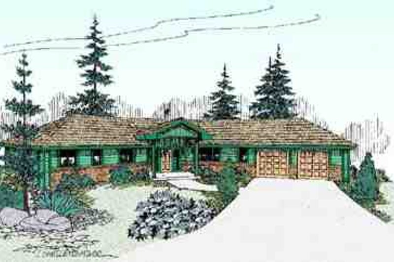 Dream House Plan - Ranch Exterior - Front Elevation Plan #60-620