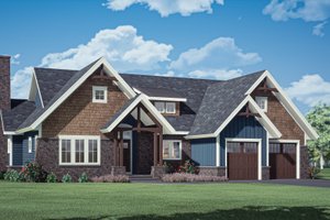 Architectural House Design - Craftsman Exterior - Front Elevation Plan #1088-10