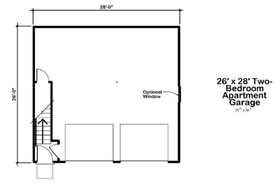 Floor Plan - Main Floor for Traditional House Plan #312-751 - 2 bed, 1 bath