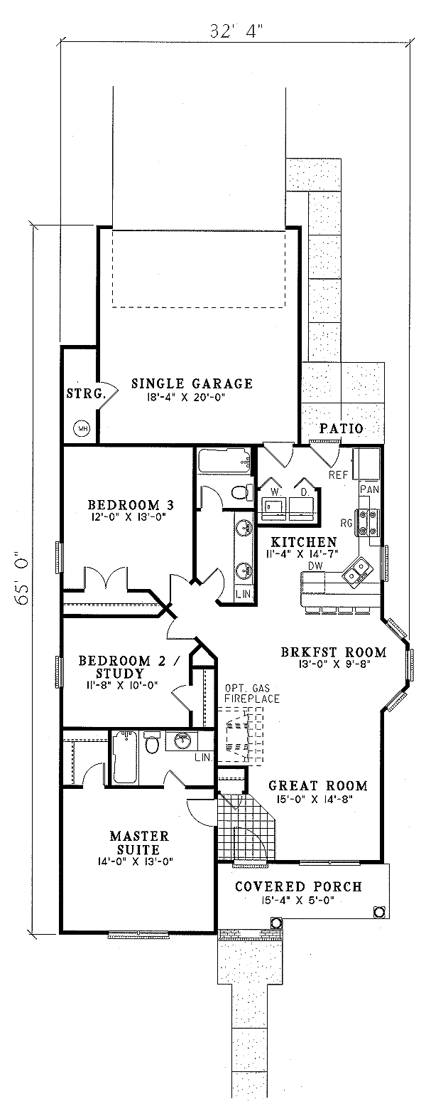 Architectural House Design - Traditional Floor Plan - Main Floor Plan #17-127