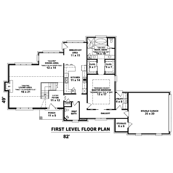 European Floor Plan - Main Floor Plan #81-1484