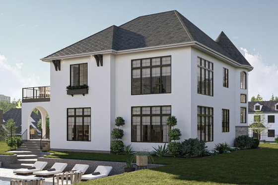 Exterior - Rear Elevation 1 for Victorian House Plan #455-376 - 3 bed, 2.5 bath