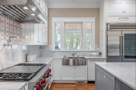 Exterior - Front Elevation 3 for Colonial House Plan #137-155 - 4 bed, 4 bath