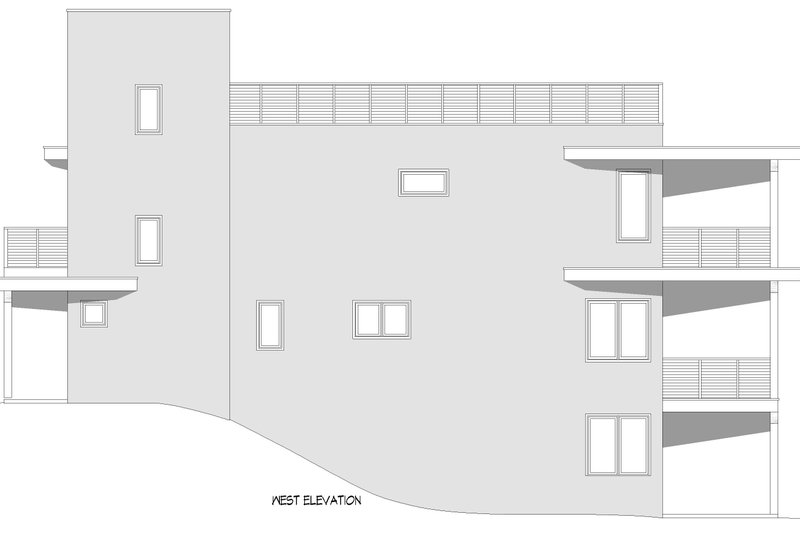 House Blueprint - Exterior - Other Elevation 1 for Contemporary House Plan #932-1401 - 4 bed, 5 bath