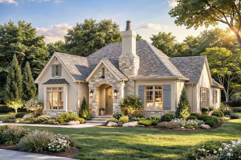 House Blueprint - Bungalow Exterior - Front Elevation Plan #923-465