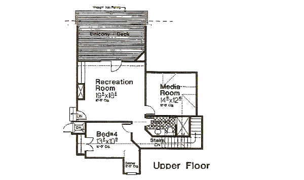 Home Plan - European Floor Plan - Upper Floor Plan #310-975