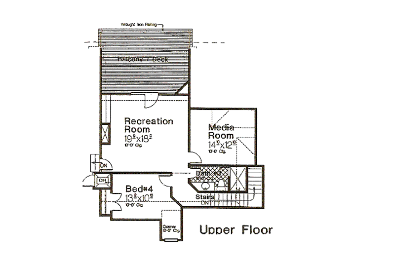Home Plan - Floor Plan - Upper Floor for European House Plan #310-975 - 4 bed, 3.5 bath