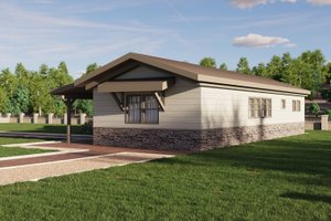 Exterior - Front Elevation 6 for Ranch House Plan #1106-109 - 3 bed, 1 bath