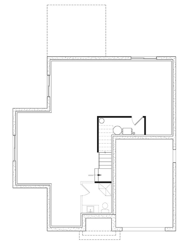 Architectural House Design - Traditional Floor Plan - Lower Floor Plan #23-231