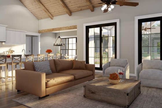 Interior - Family Room 1 for Farmhouse House Plan #923-409 - 3 bed, 2.5 bath