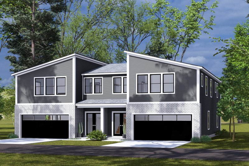 House Design - Exterior - Other Elevation 1 for Modern House Plan #513-2318 - 4 bed, 3.5 bath