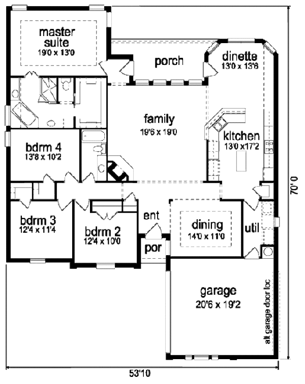 Traditional Floor Plan - Main Floor Plan #84-369