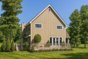 Exterior - Rear Elevation for Cabin House Plan #17-248 - 3 bed, 2.5 bath