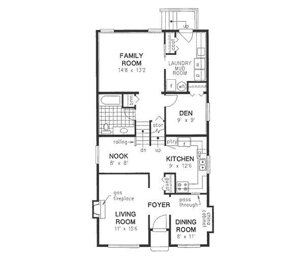 Architectural House Design - Mediterranean Floor Plan - Main Floor Plan #18-9228