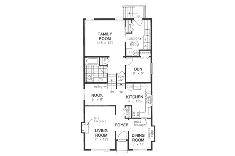 House Plan Design - Floor Plan - Main Floor for Mediterranean House Plan #18-9228 - 4 bed, 2.5 bath