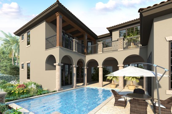 Exterior - Other Elevation for Mediterranean House Plan #930-313 - 4 bed, 4.5 bath