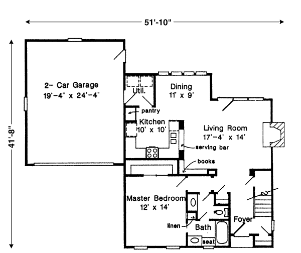 Dream House Plan - Colonial Floor Plan - Main Floor Plan #410-225
