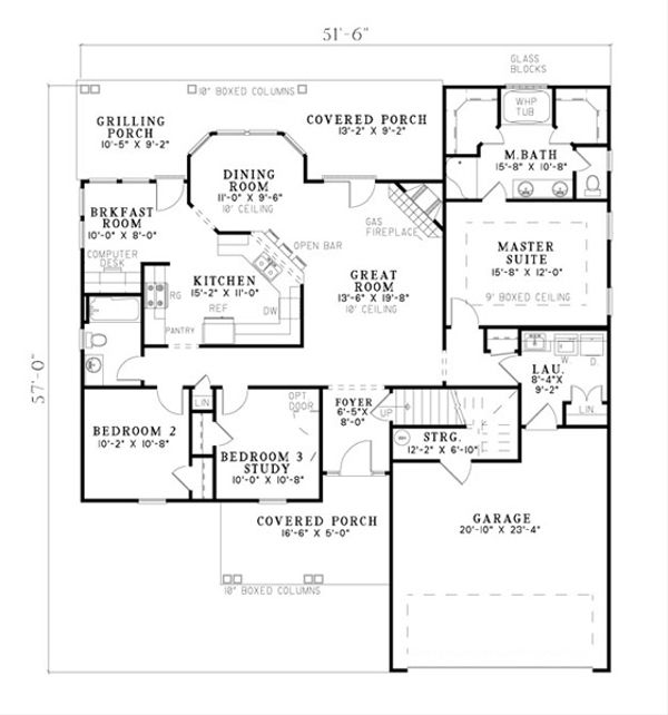 Traditional Floor Plan - Main Floor Plan #17-2379